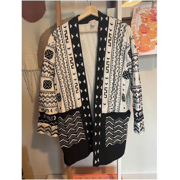 H&M Black & White Beaded Jacket - Picture 2 of 5